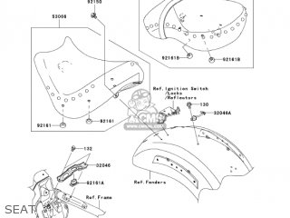 SEAT - VN2000F7F VULCAN 2000 CLASSIC 2007 USA CALIFORNIA CANADA / LT