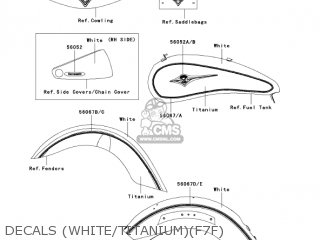 DECALS (WHITE/TITANIUM)(F7F) - VN2000F7F VULCAN 2000 CLASSIC 2007 USA CALIFORNIA CANADA / LT