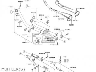 MUFFLER(S) - VN2000F7F VULCAN 2000 CLASSIC 2007 USA CALIFORNIA CANADA / LT