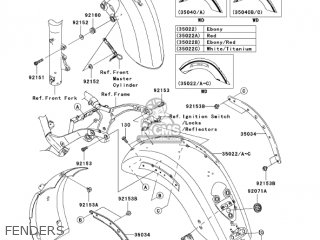 FENDERS - VN2000F7F VULCAN 2000 CLASSIC 2007 USA CALIFORNIA CANADA / LT