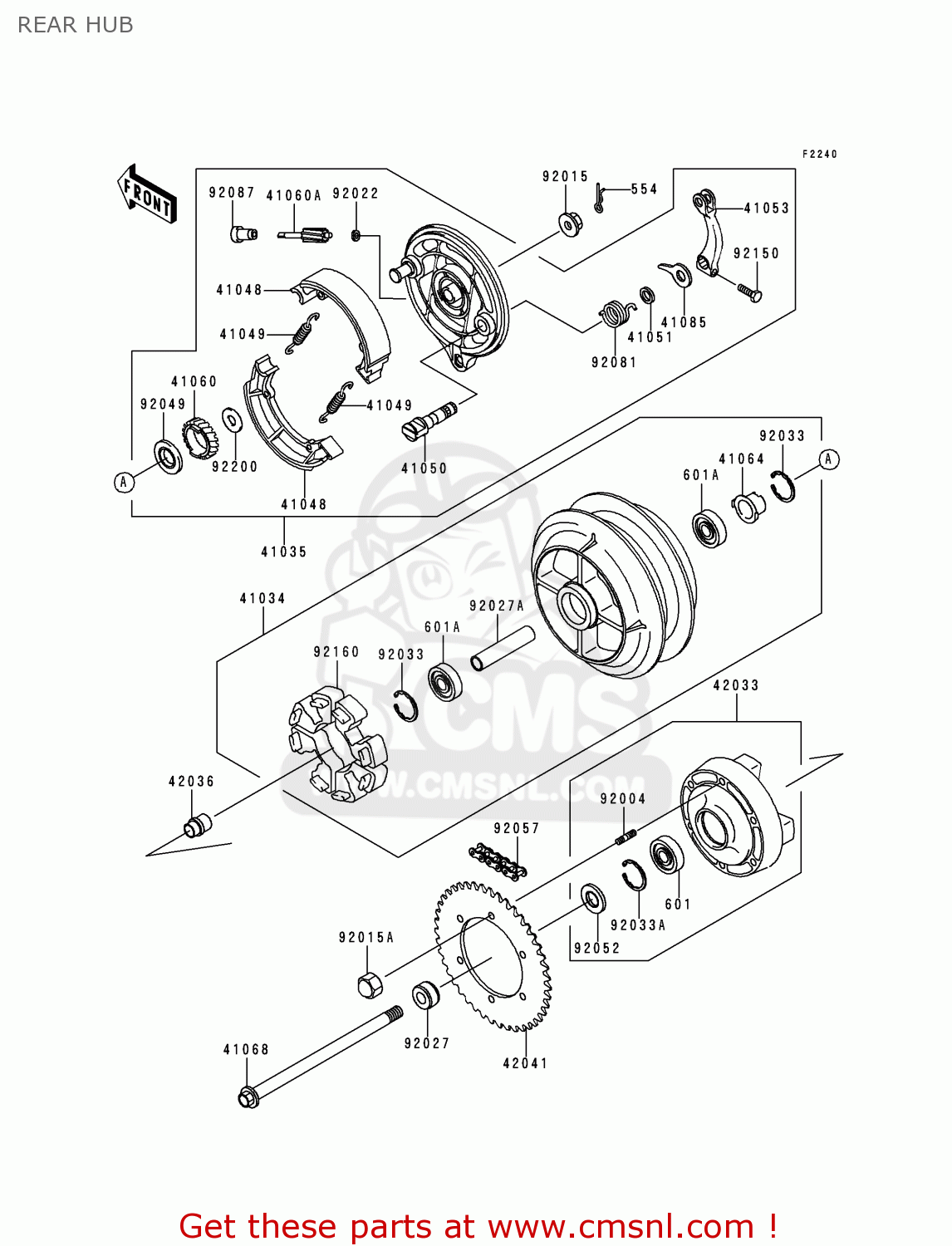 REAR HUB VN400C4 VULCAN CLASSIC 1994 GREECE