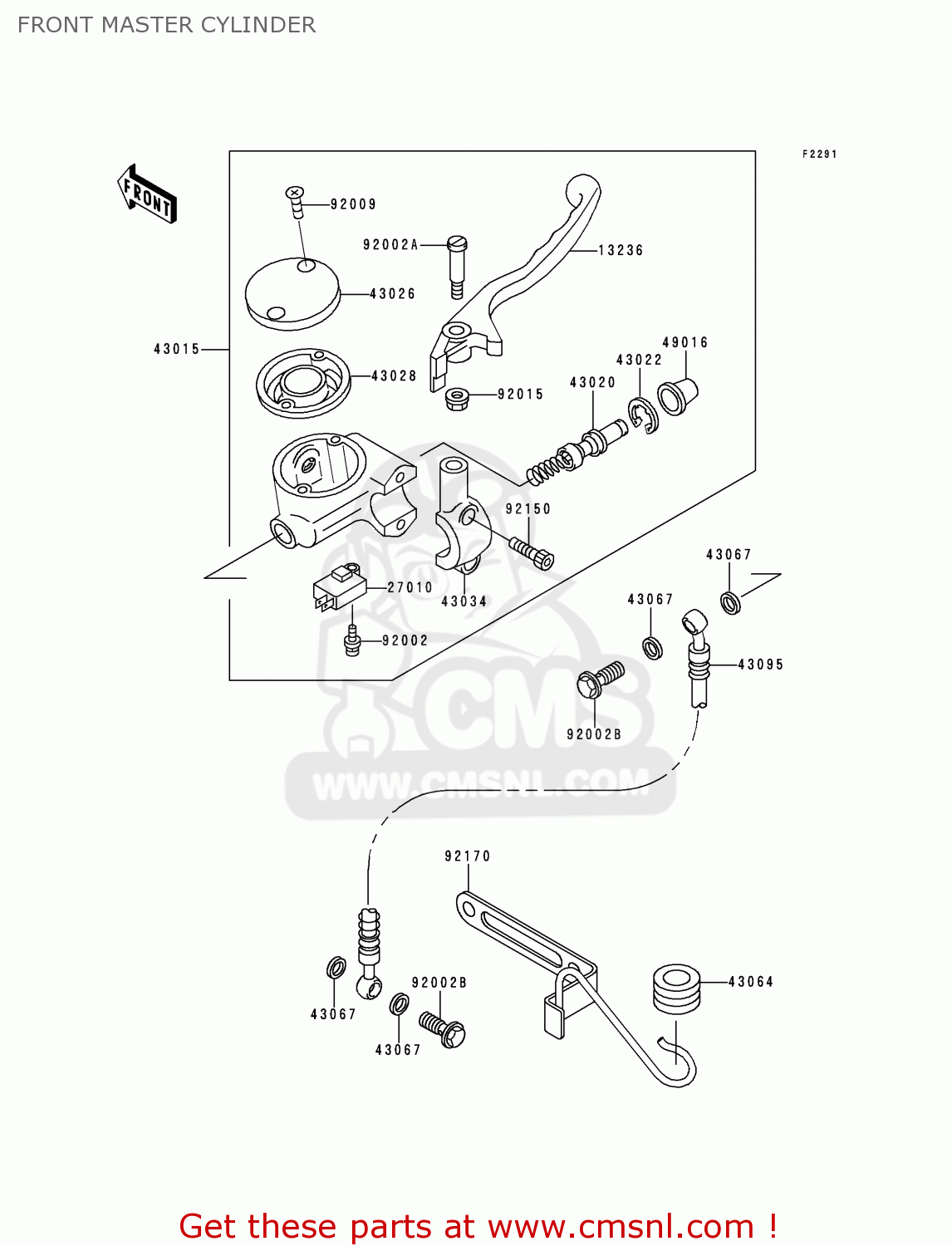 FRONT MASTER CYLINDER VN400C4 VULCAN CLASSIC 1994 GREECE