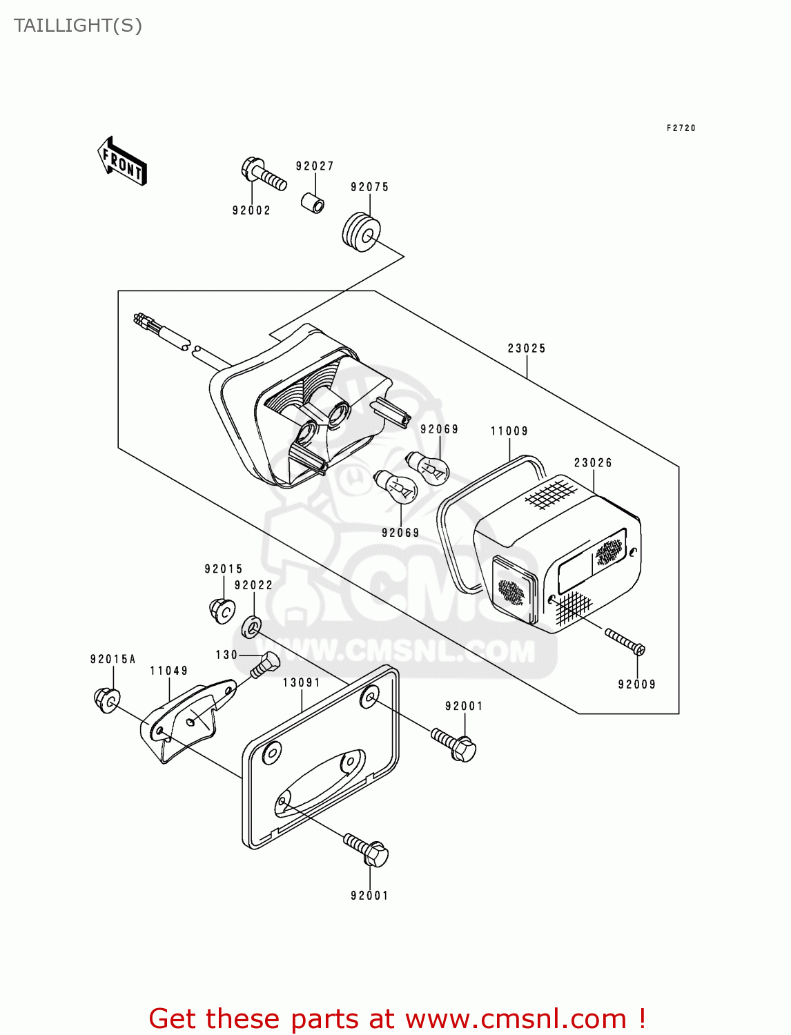 TAILLIGHT(S) VN400C4 VULCAN CLASSIC 1994 GREECE
