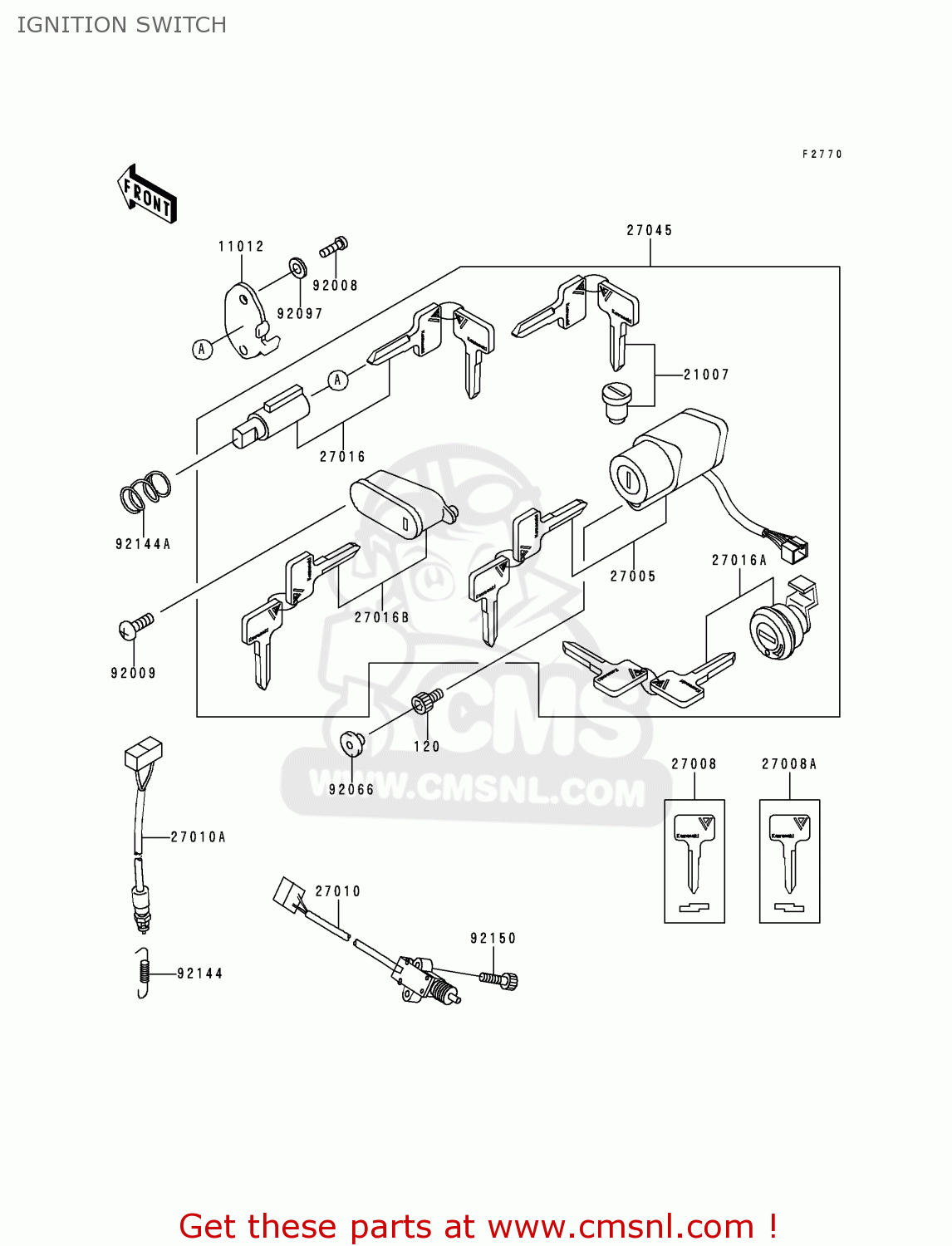 IGNITION SWITCH VN400C4 VULCAN CLASSIC 1994 GREECE