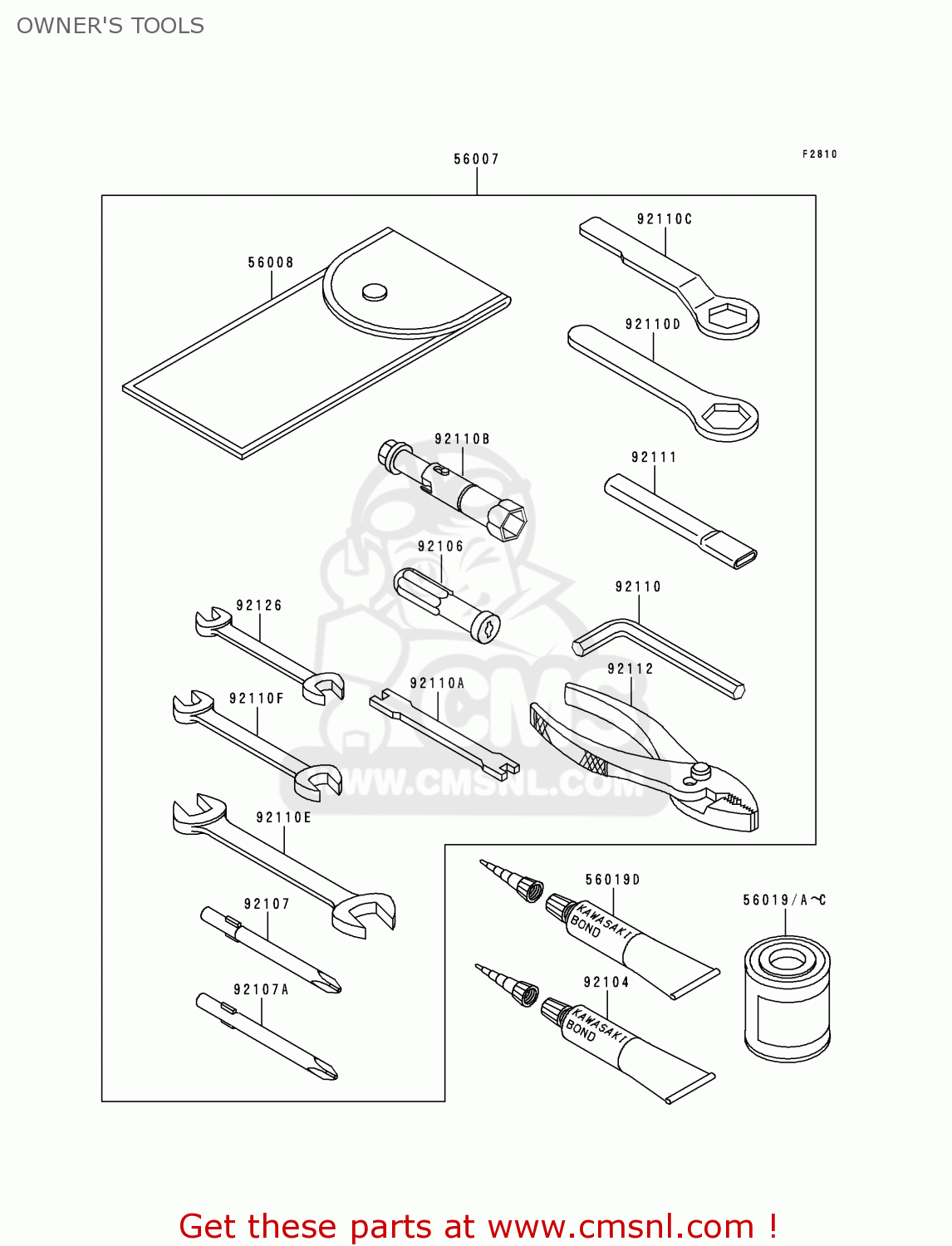 OWNER'S TOOLS VN400C4 VULCAN CLASSIC 1994 GREECE