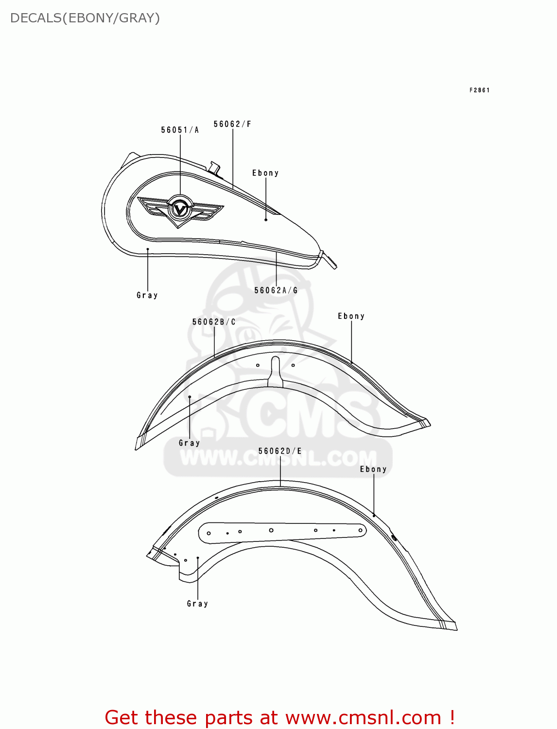 DECALS(EBONY/GRAY) VN400C4 VULCAN CLASSIC 1994 GREECE