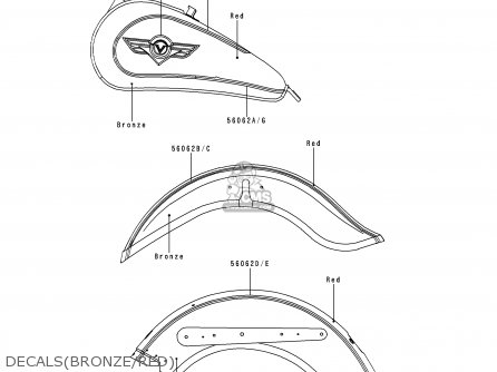 DECALS(BRONZE/RED) - VN400C4 VULCAN CLASSIC 1994 GREECE