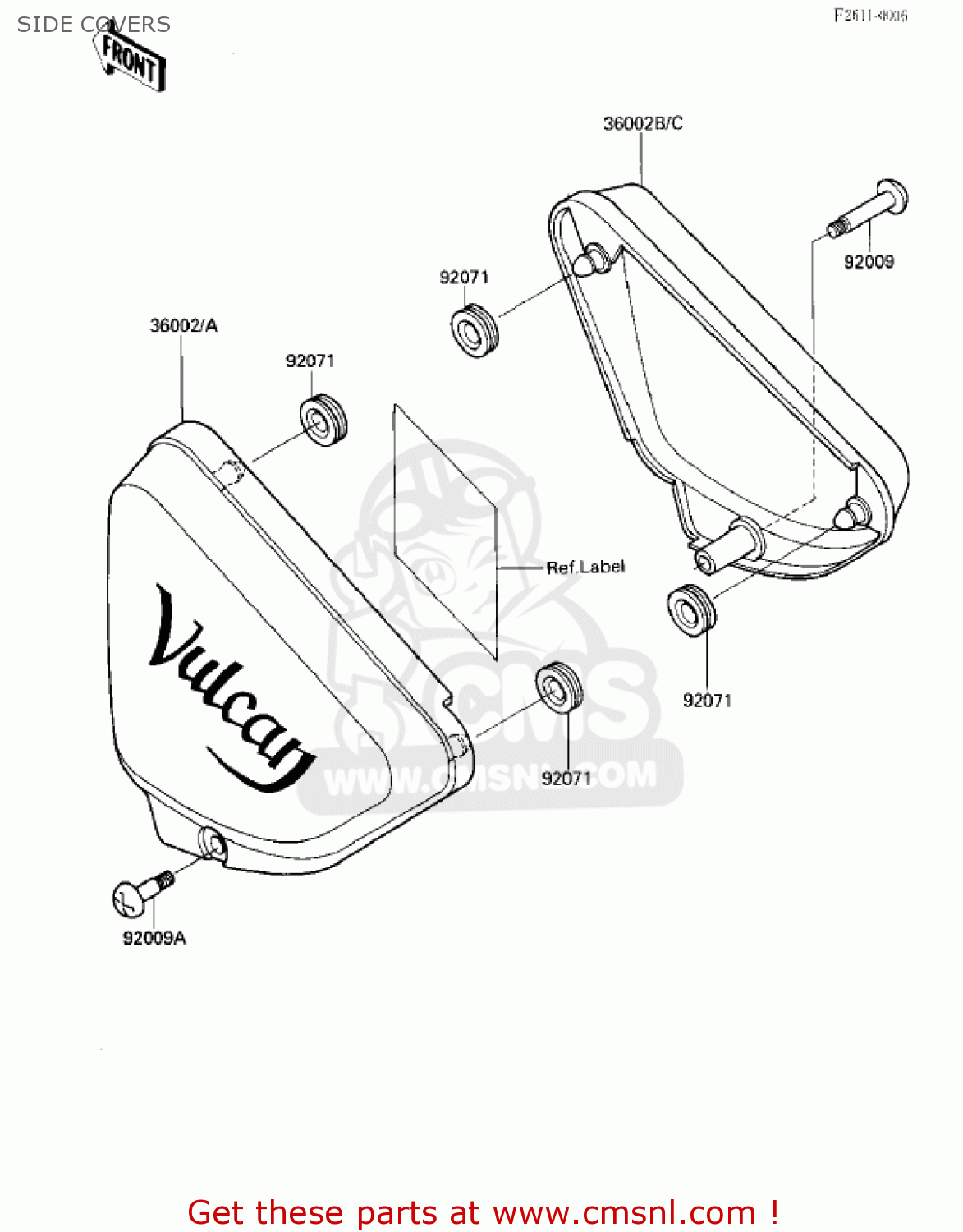 SIDE COVERS VN700A1 LTD 1985 USA CALIFORNIA