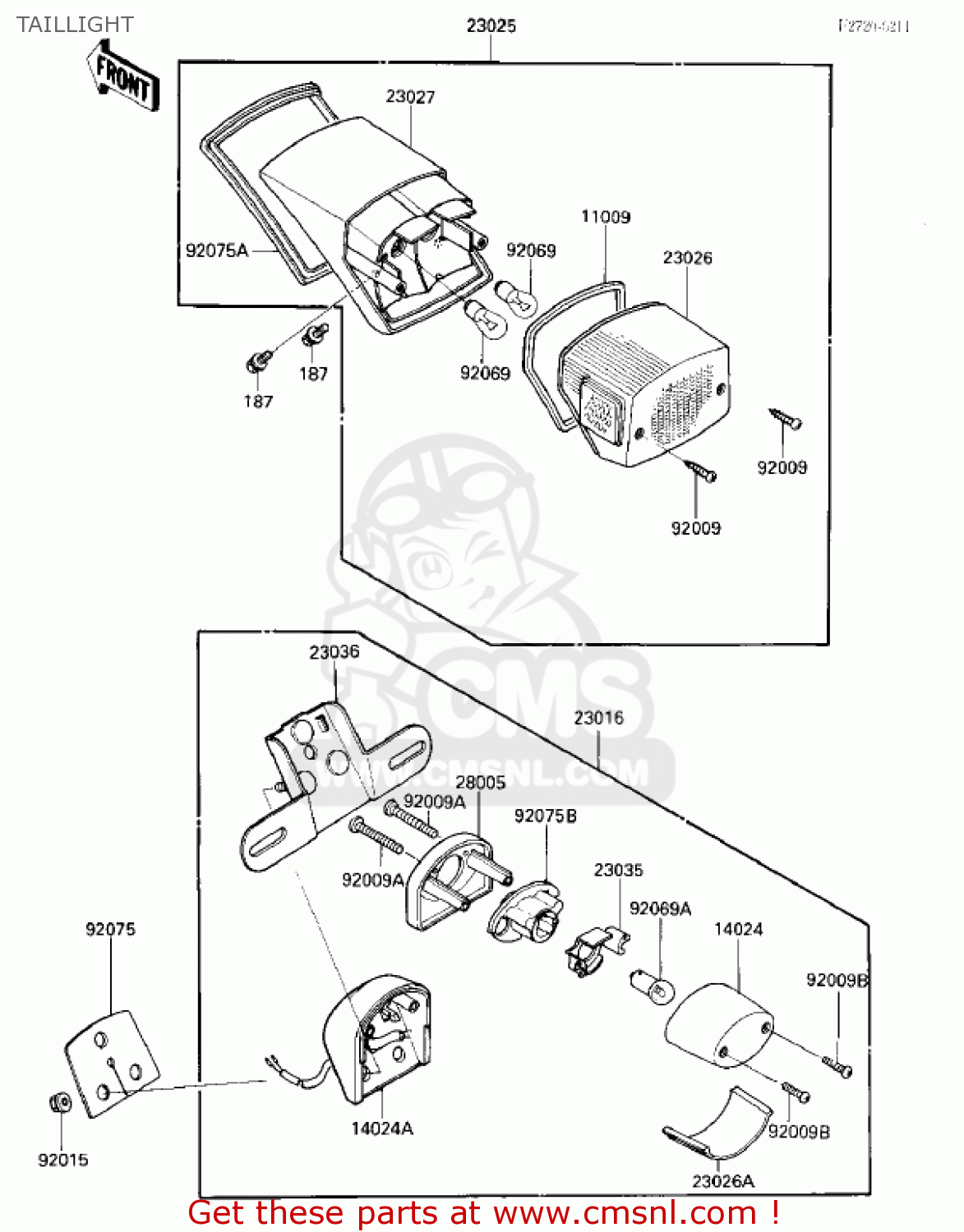 TAILLIGHT VN700A1 LTD 1985 USA CALIFORNIA