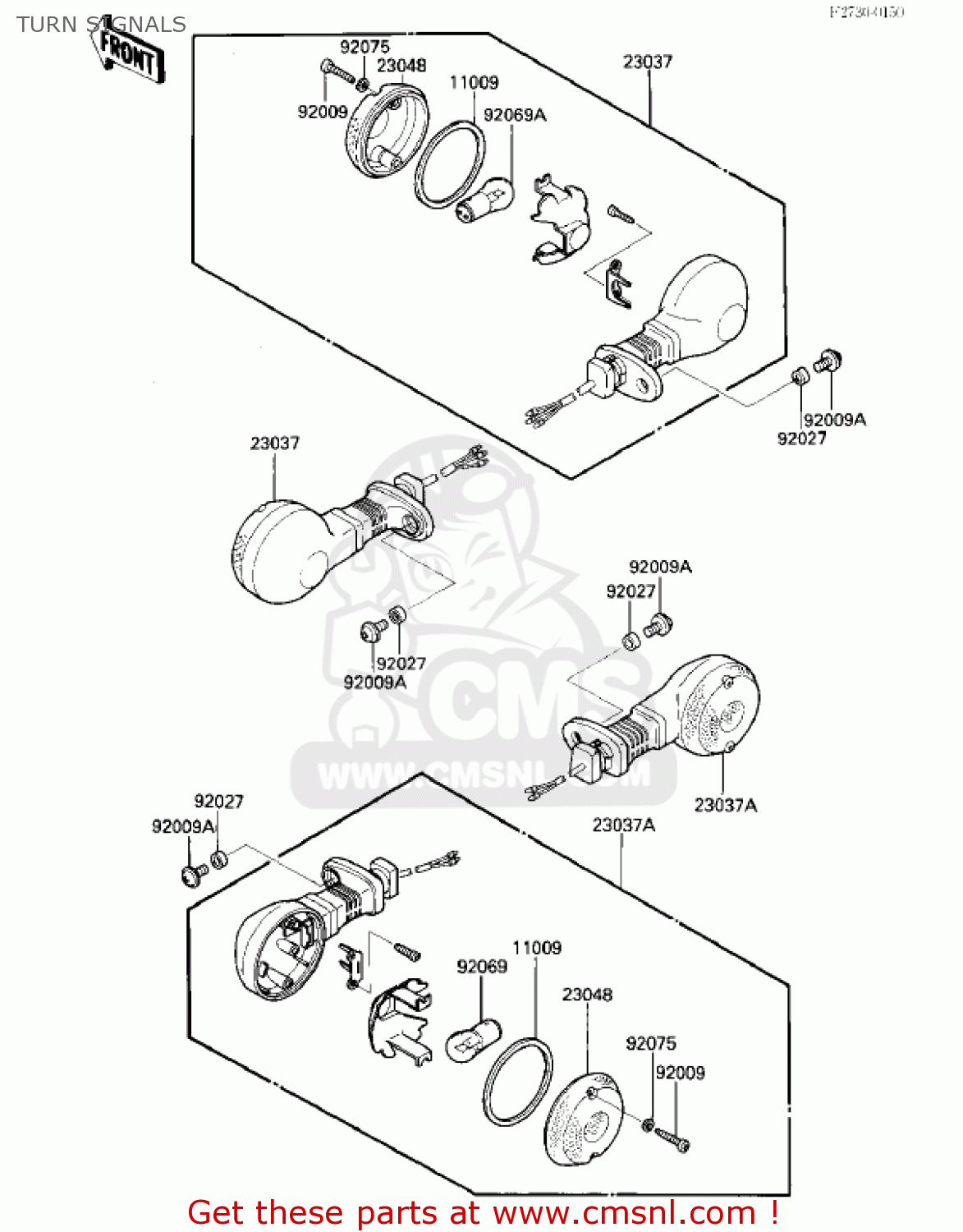 TURN SIGNALS VN700A1 LTD 1985 USA CALIFORNIA