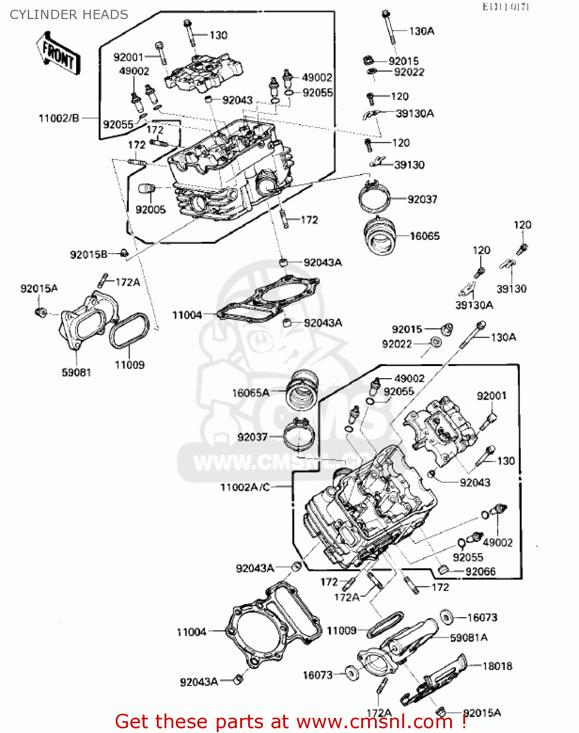 CYLINDER HEADS VN700A1 LTD 1985 USA CALIFORNIA