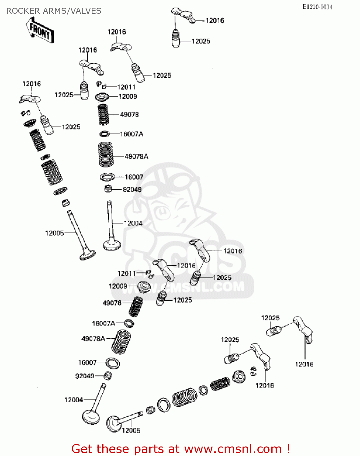 ROCKER ARMS/VALVES VN700A1 LTD 1985 USA CALIFORNIA