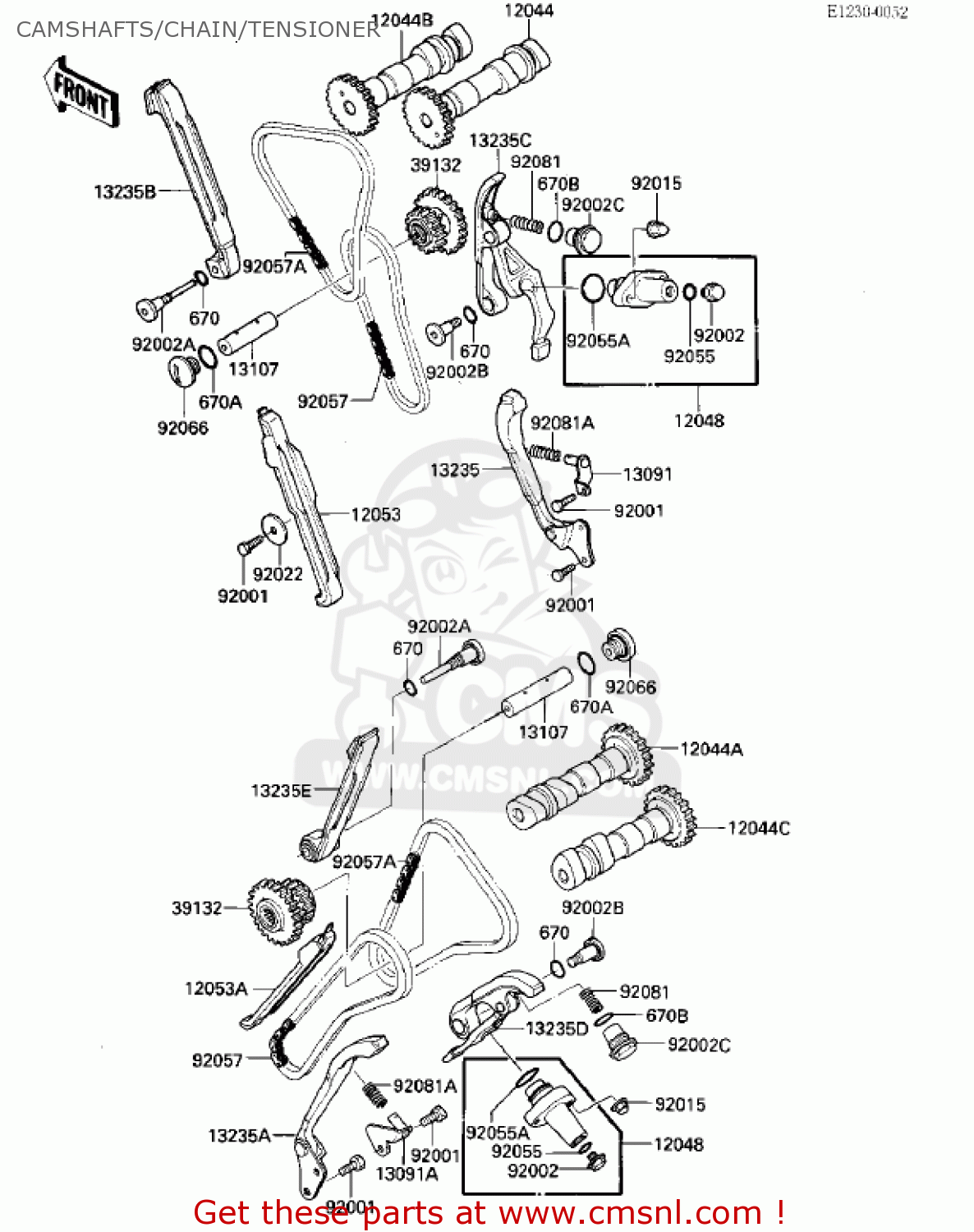 CAMSHAFTS/CHAIN/TENSIONER VN700A1 LTD 1985 USA CALIFORNIA