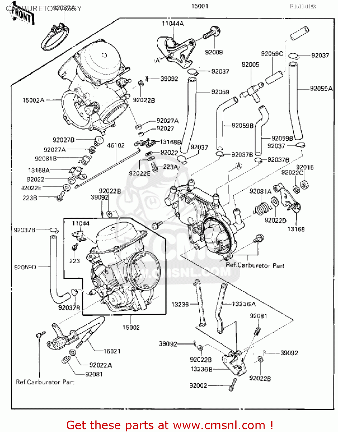 CARBURETOR ASSY VN700A1 LTD 1985 USA CALIFORNIA