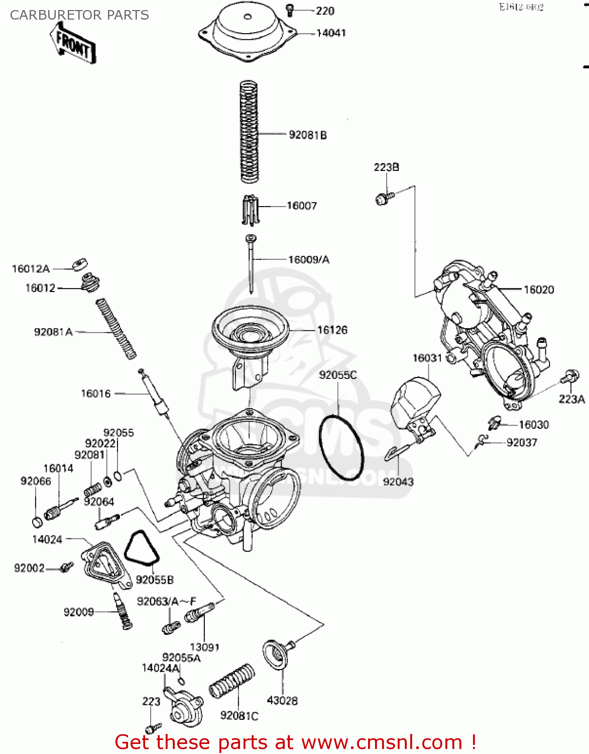 CARBURETOR PARTS VN700A1 LTD 1985 USA CALIFORNIA