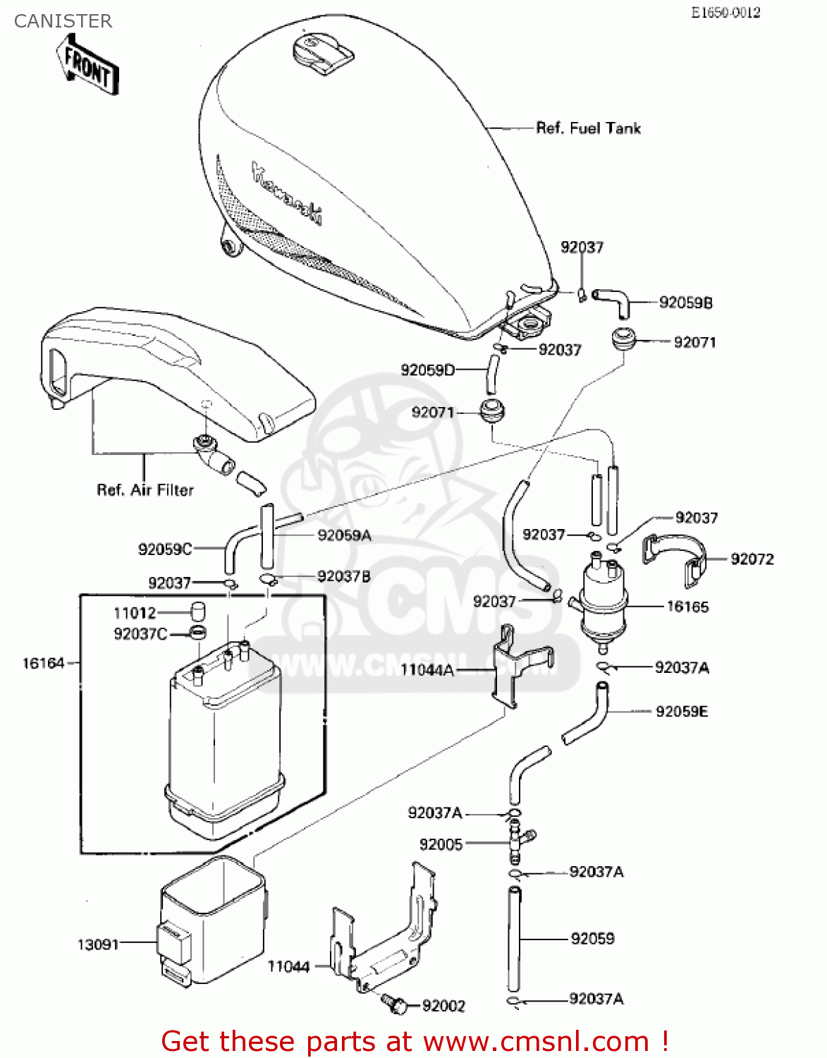 CANISTER VN700A1 LTD 1985 USA CALIFORNIA