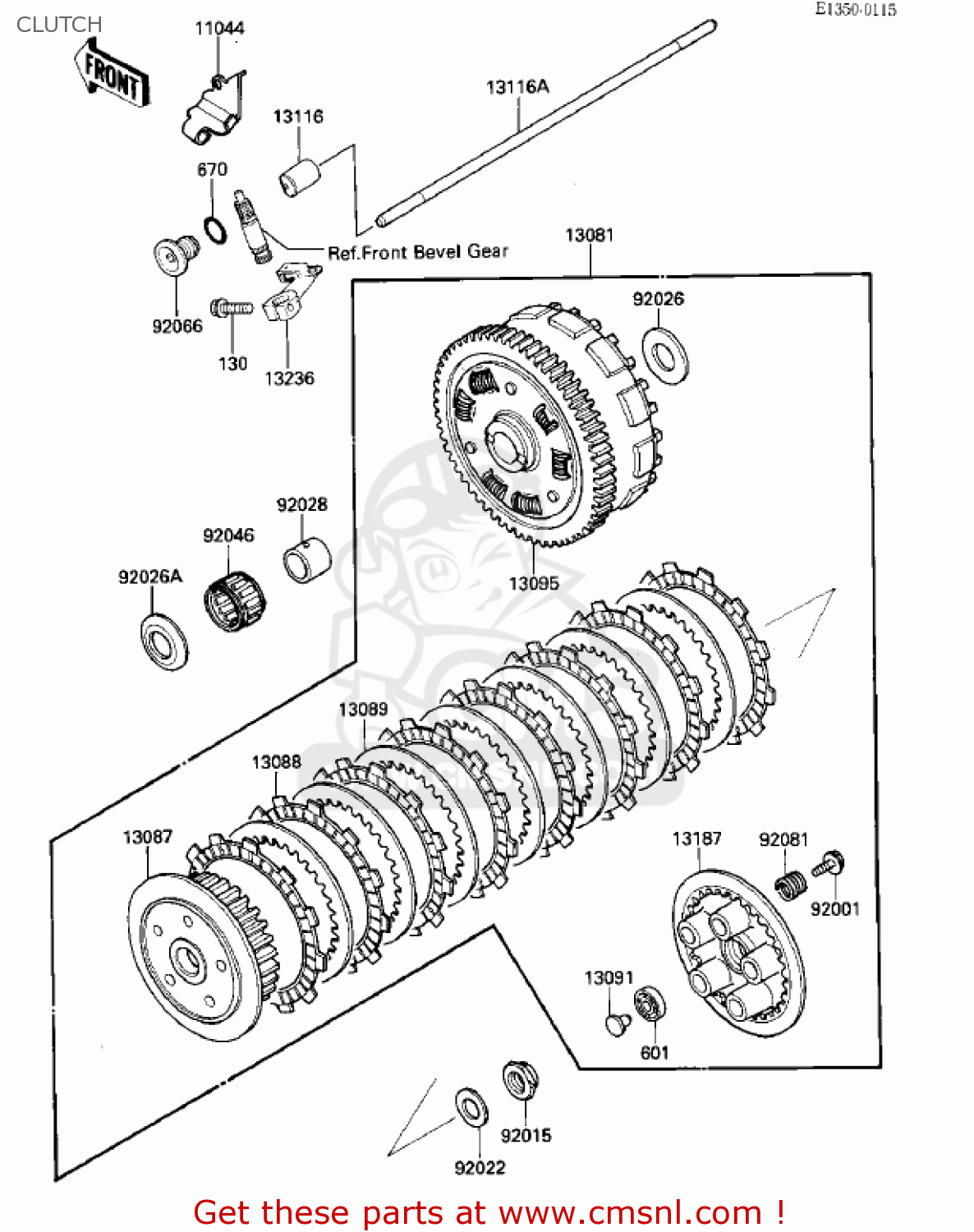 CLUTCH VN700A1 LTD 1985 USA CALIFORNIA