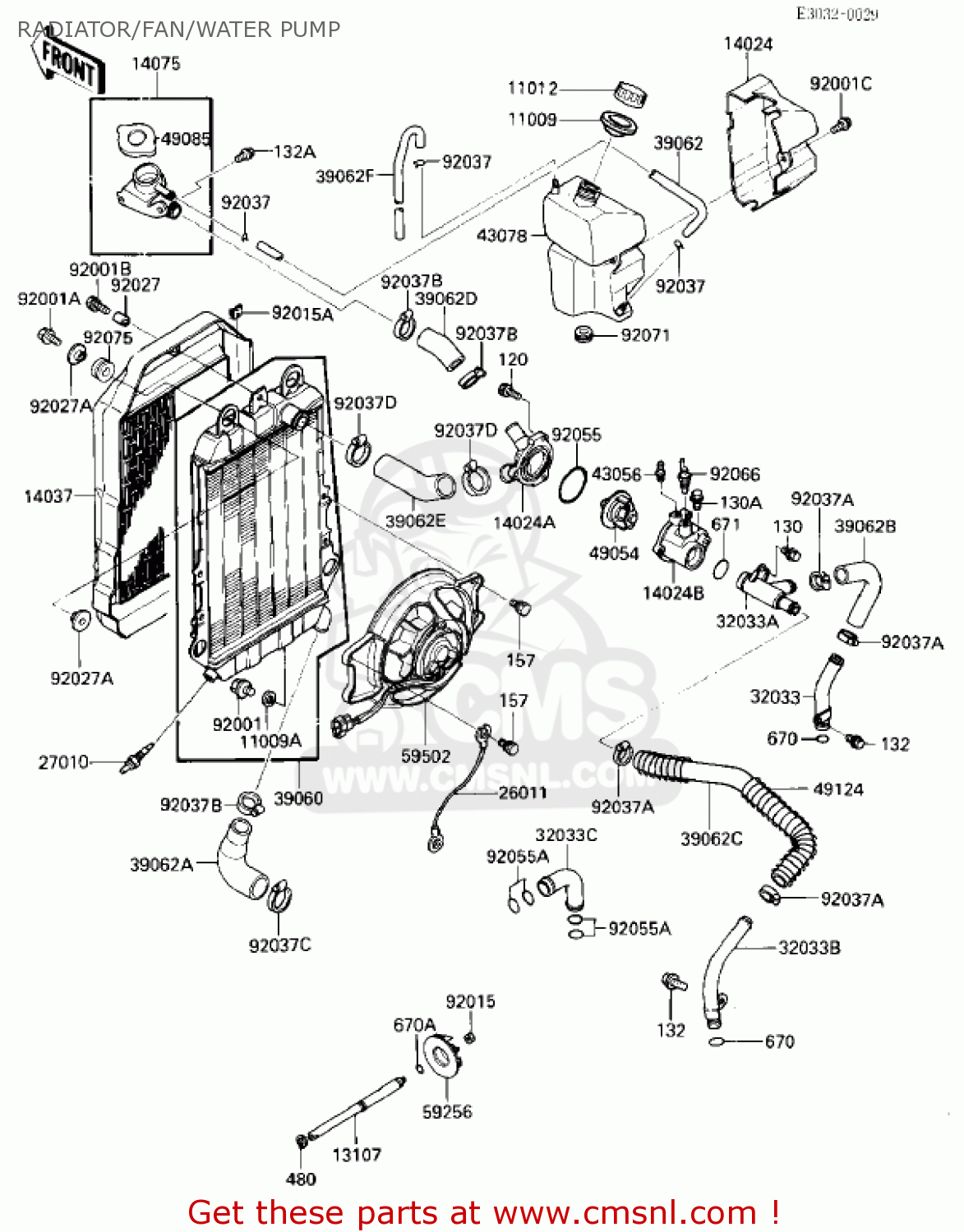 RADIATOR/FAN/WATER PUMP VN700A1 LTD 1985 USA CALIFORNIA