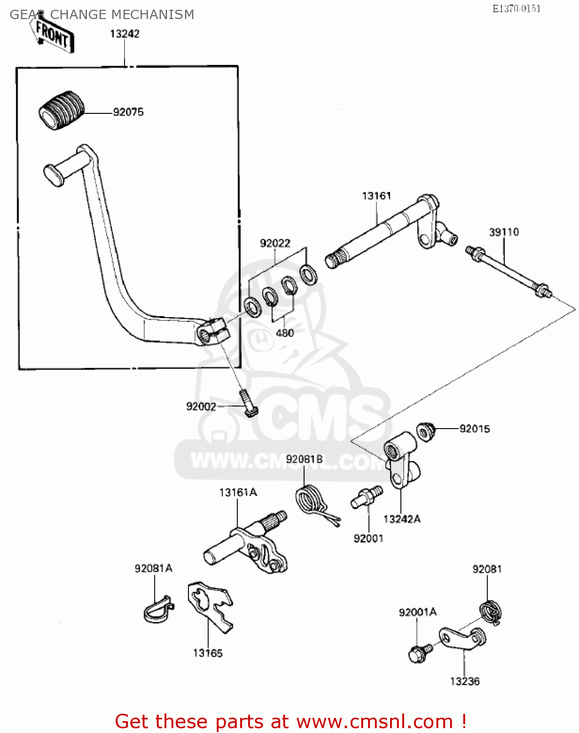 GEAR CHANGE MECHANISM VN700A1 LTD 1985 USA CALIFORNIA