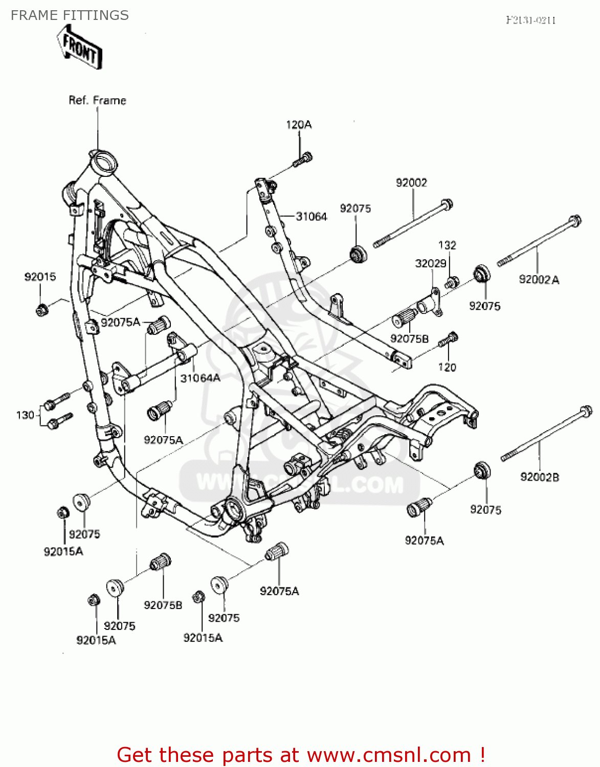 FRAME FITTINGS VN700A1 LTD 1985 USA CALIFORNIA