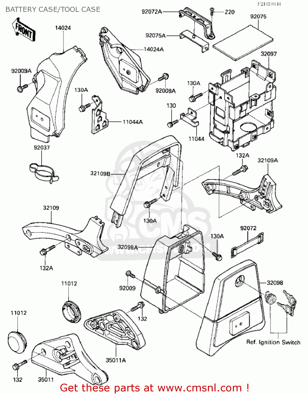 BATTERY CASE/TOOL CASE VN700A1 LTD 1985 USA CALIFORNIA
