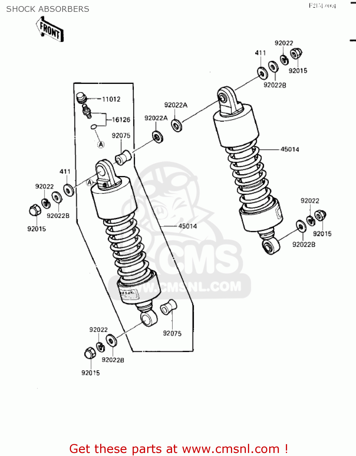 SHOCK ABSORBERS VN700A1 LTD 1985 USA CALIFORNIA