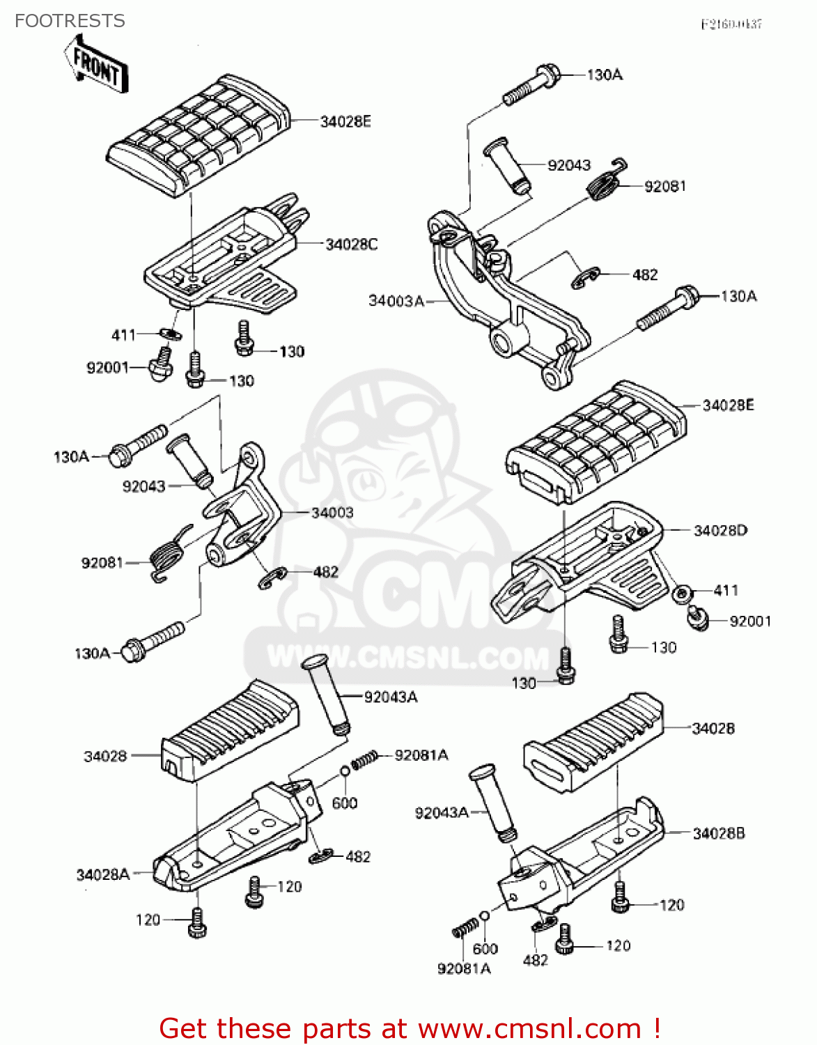 FOOTRESTS VN700A1 LTD 1985 USA CALIFORNIA