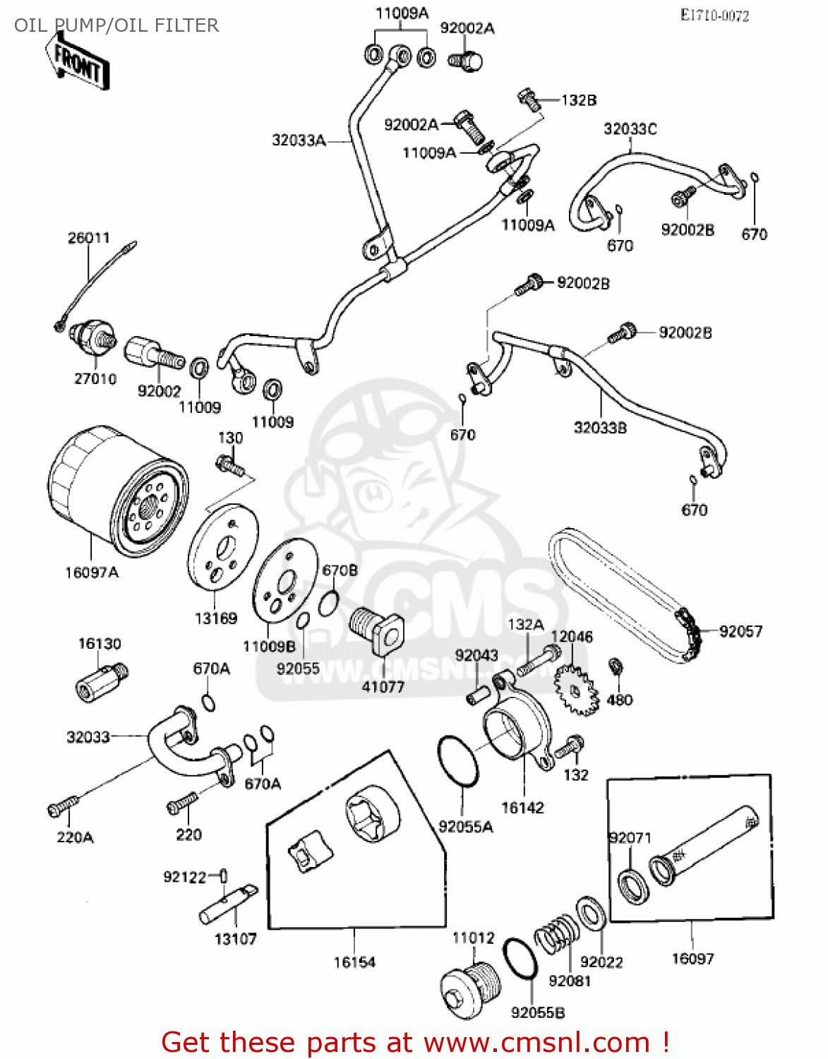 OIL PUMP/OIL FILTER VN700A1 LTD 1985 USA CALIFORNIA