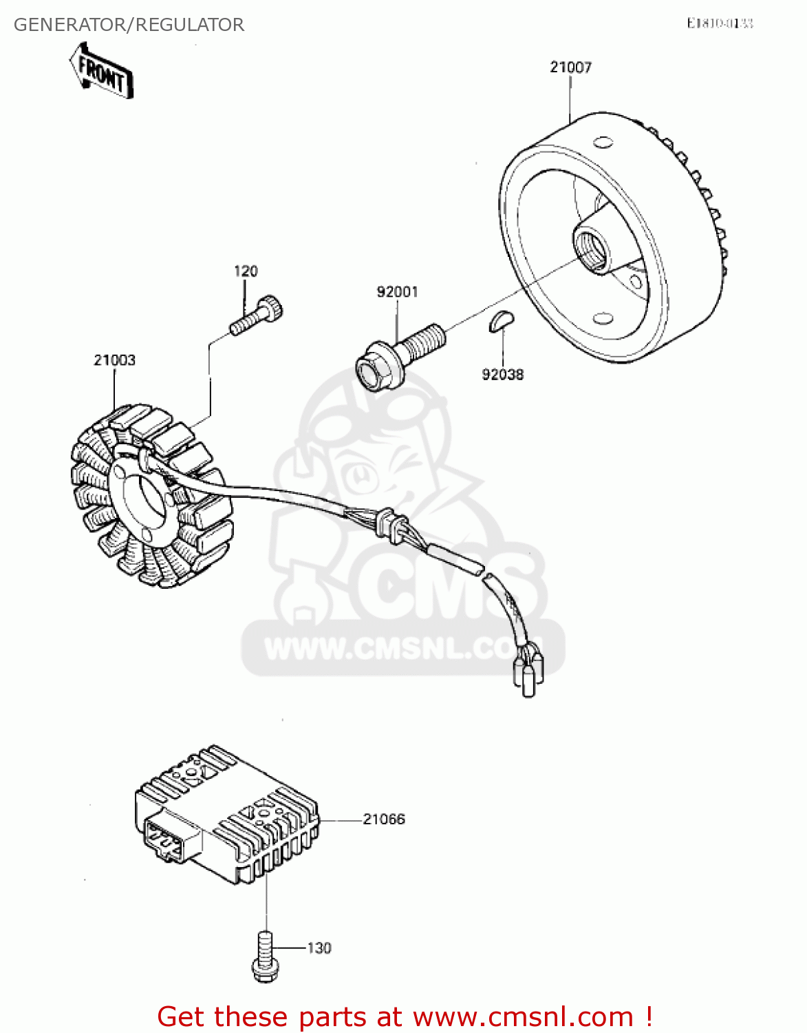 GENERATOR/REGULATOR VN700A1 LTD 1985 USA CALIFORNIA