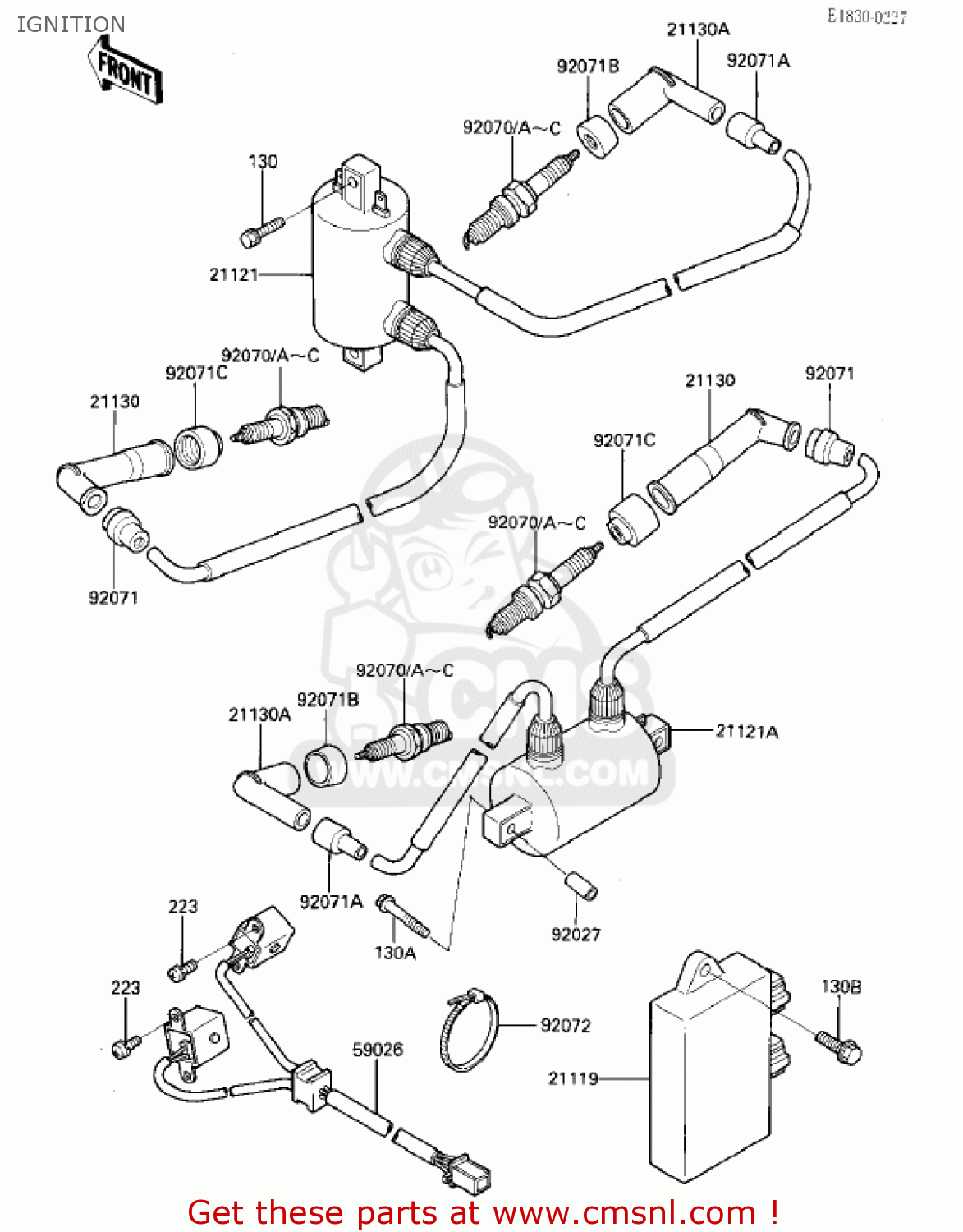 IGNITION VN700A1 LTD 1985 USA CALIFORNIA