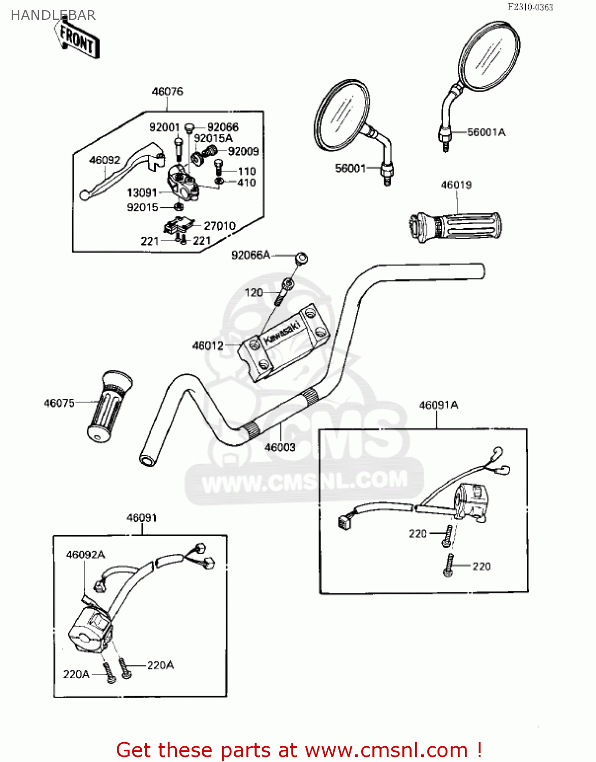 HANDLEBAR VN700A1 LTD 1985 USA CALIFORNIA