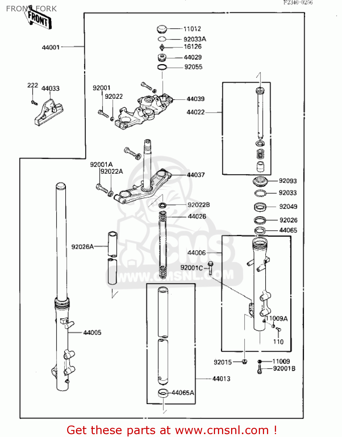 FRONT FORK VN700A1 LTD 1985 USA CALIFORNIA