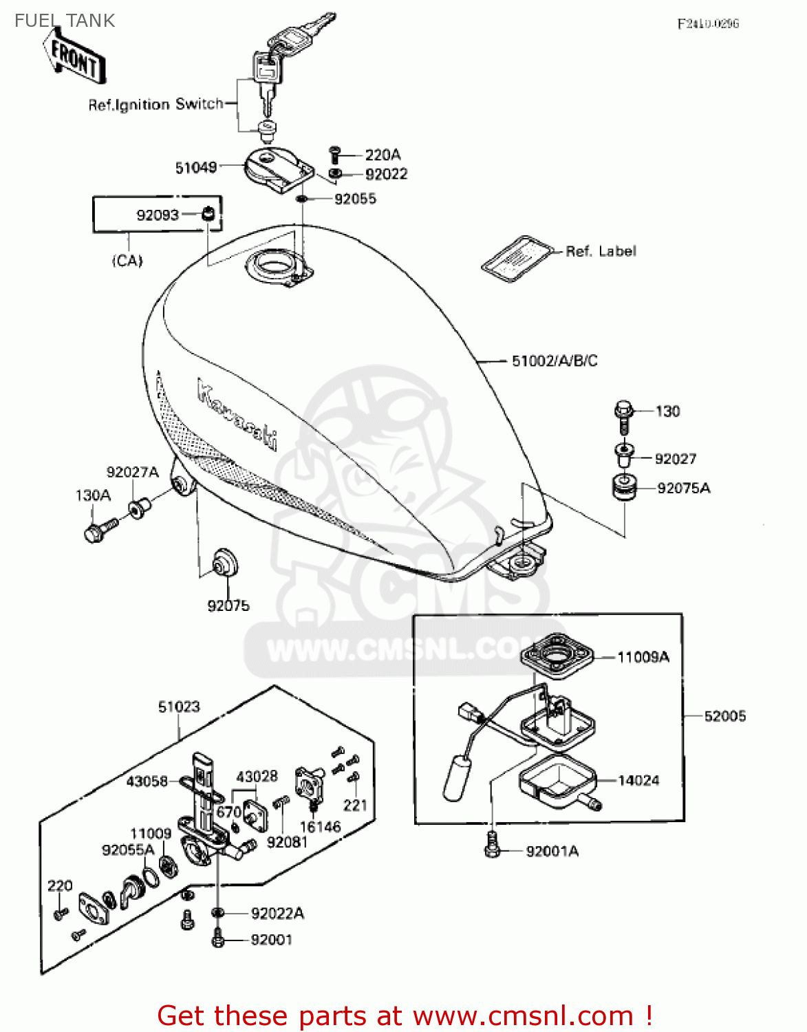 FUEL TANK VN700A1 LTD 1985 USA CALIFORNIA