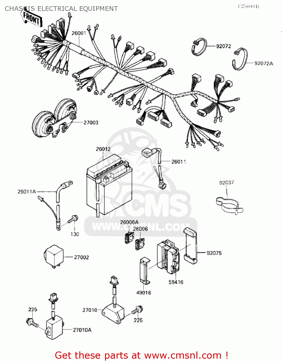 CHASSIS ELECTRICAL EQUIPMENT VN700A1 LTD 1985 USA CALIFORNIA