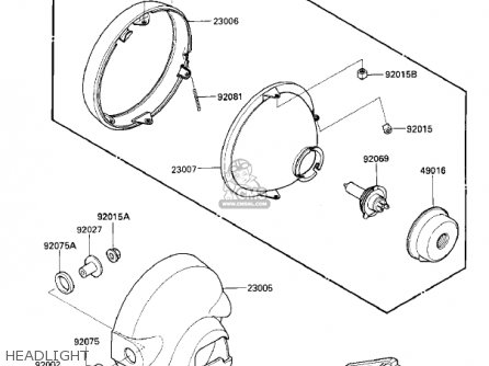 HEADLIGHT - VN700A1 LTD 1985 USA CALIFORNIA