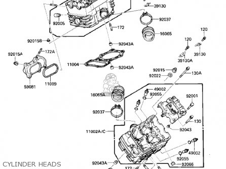 CYLINDER HEADS - VN700A1 LTD 1985 USA CALIFORNIA