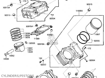 CYLINDERS/PISTONS - VN700A1 LTD 1985 USA CALIFORNIA