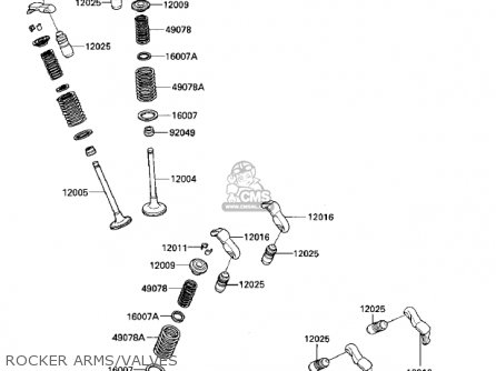 ROCKER ARMS/VALVES - VN700A1 LTD 1985 USA CALIFORNIA
