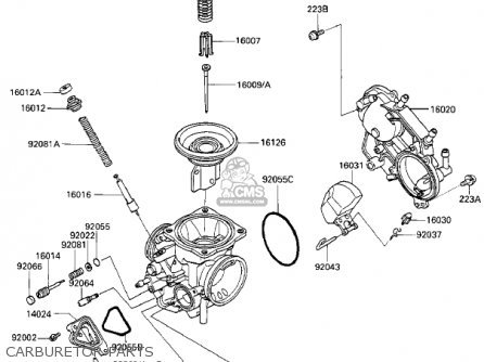 CARBURETOR PARTS - VN700A1 LTD 1985 USA CALIFORNIA