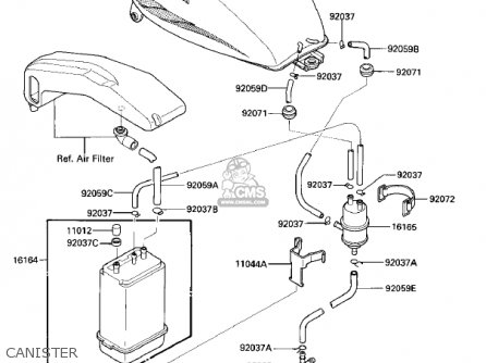 CANISTER - VN700A1 LTD 1985 USA CALIFORNIA