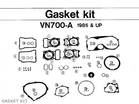 GASKET KIT - VN700A1 LTD 1985 USA CALIFORNIA