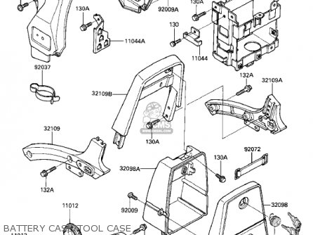 BATTERY CASE/TOOL CASE - VN700A1 LTD 1985 USA CALIFORNIA
