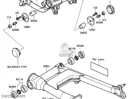 SWING ARM - VN700A1 LTD 1985 USA CALIFORNIA