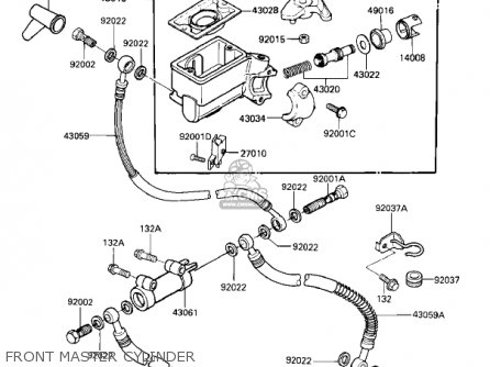 FRONT MASTER CYLINDER - VN700A1 LTD 1985 USA CALIFORNIA