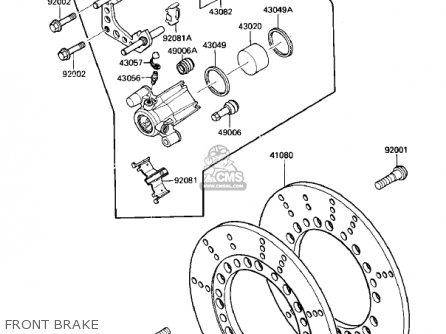 FRONT BRAKE - VN700A1 LTD 1985 USA CALIFORNIA