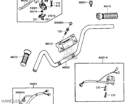 HANDLEBAR - VN700A1 LTD 1985 USA CALIFORNIA