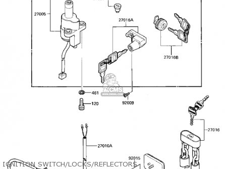 IGNITION SWITCH/LOCKS/REFLECTORS - VN700A1 LTD 1985 USA CALIFORNIA