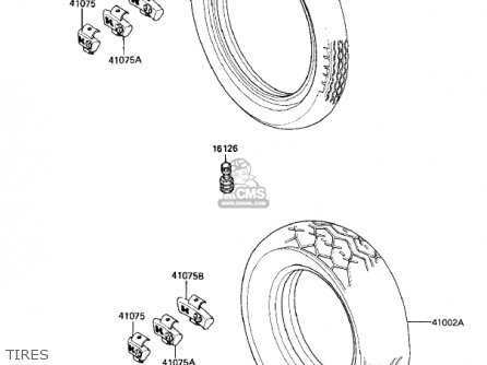 TIRES - VN700A1 LTD 1985 USA CALIFORNIA