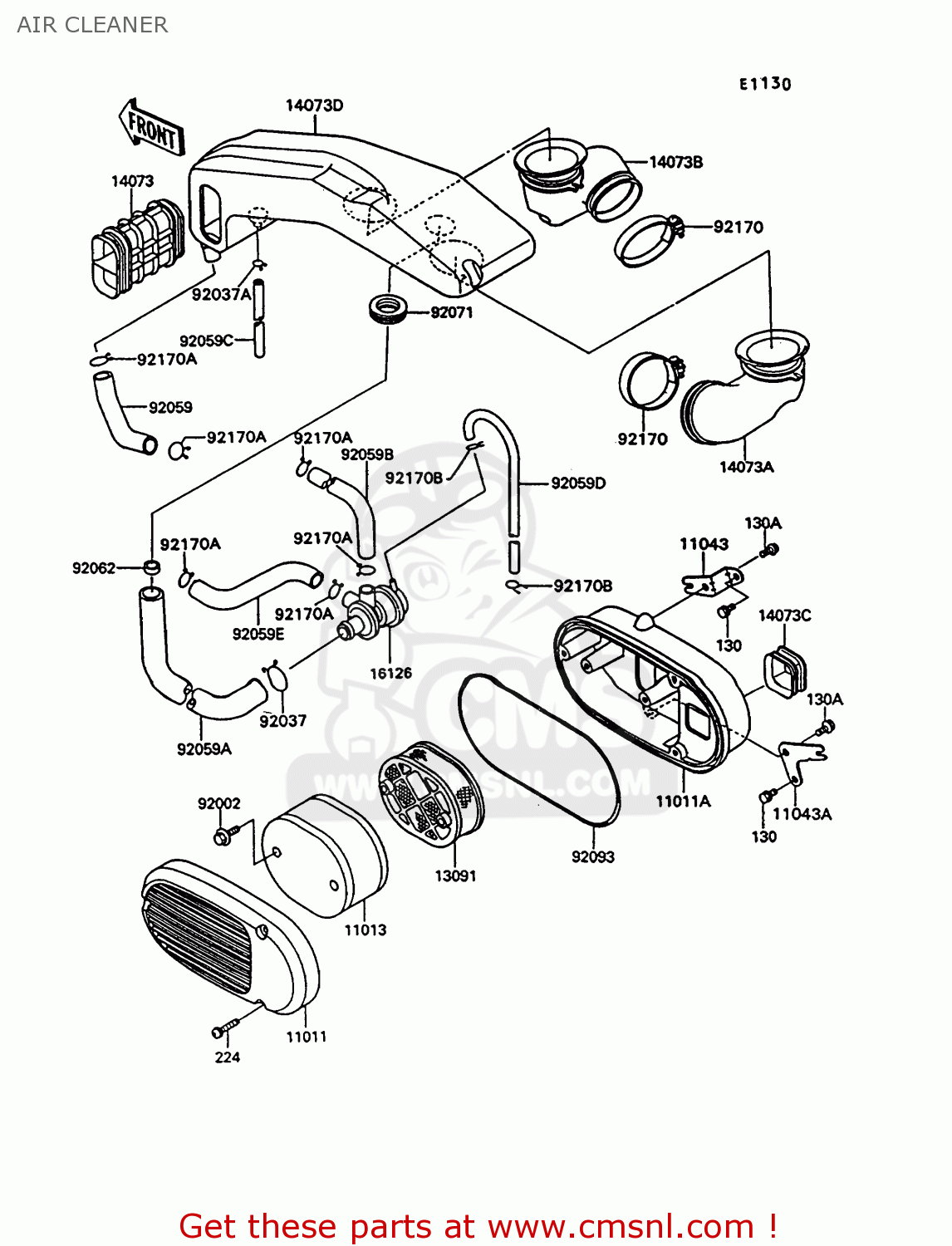 AIR CLEANER VN750A10 VN750 TWIN 1994 UNITED KINGDOM FR NL AR FG IT SP ST