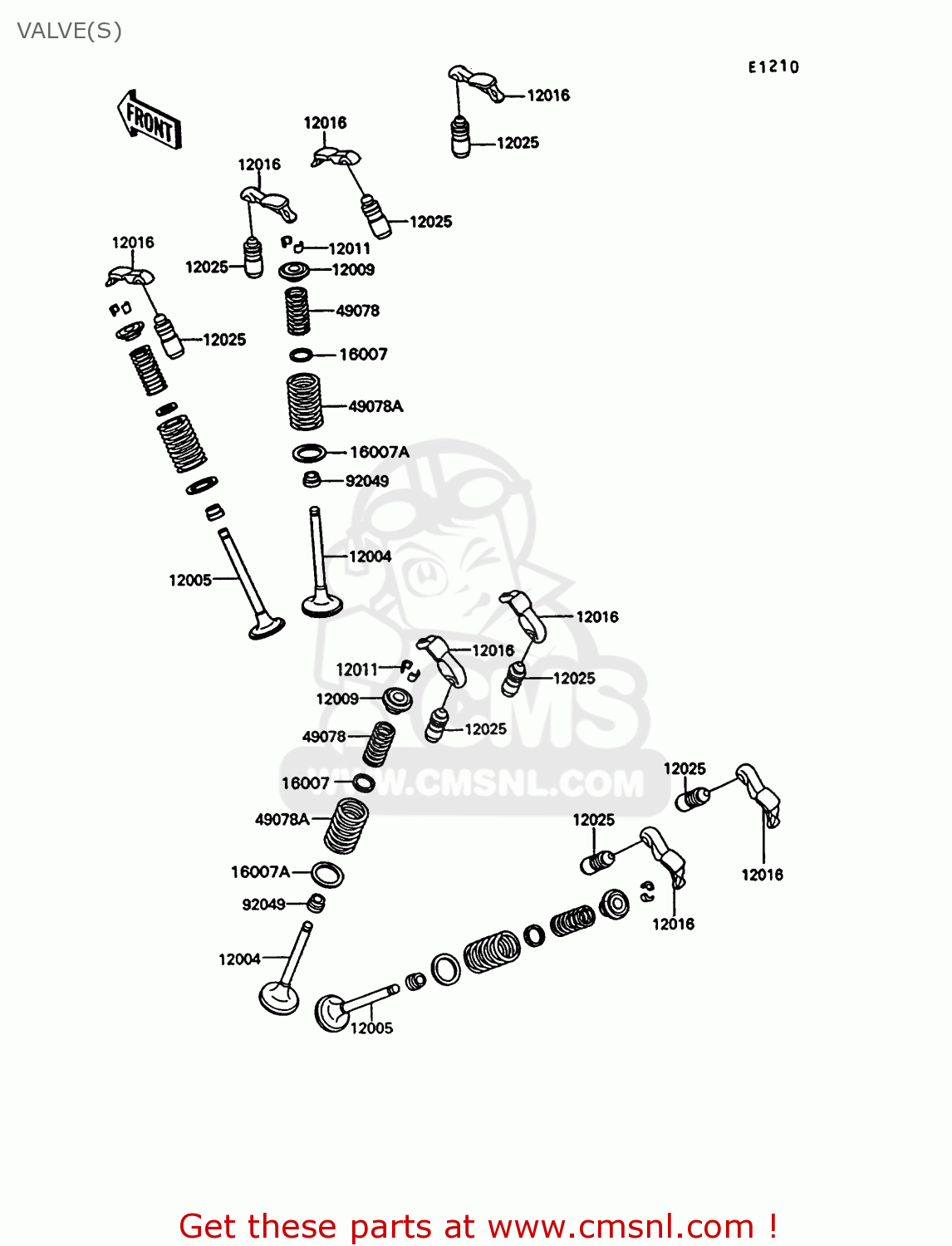 VALVE(S) VN750A10 VN750 TWIN 1994 UNITED KINGDOM FR NL AR FG IT SP ST